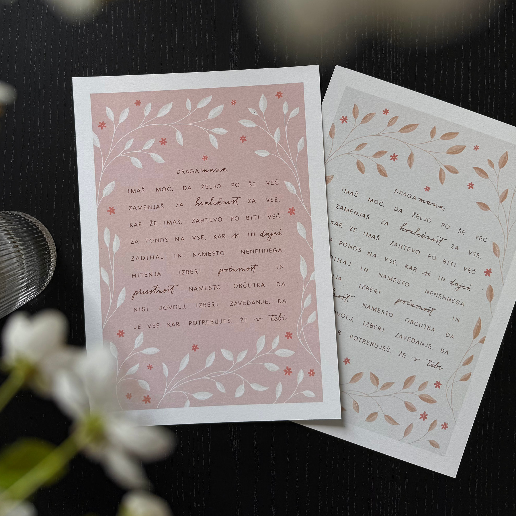 Print Vzpodbudna misel Draga Mama Vida Igličar