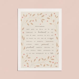 Print Vzpodnudna misel Draga Mama Vida Igličar Bež