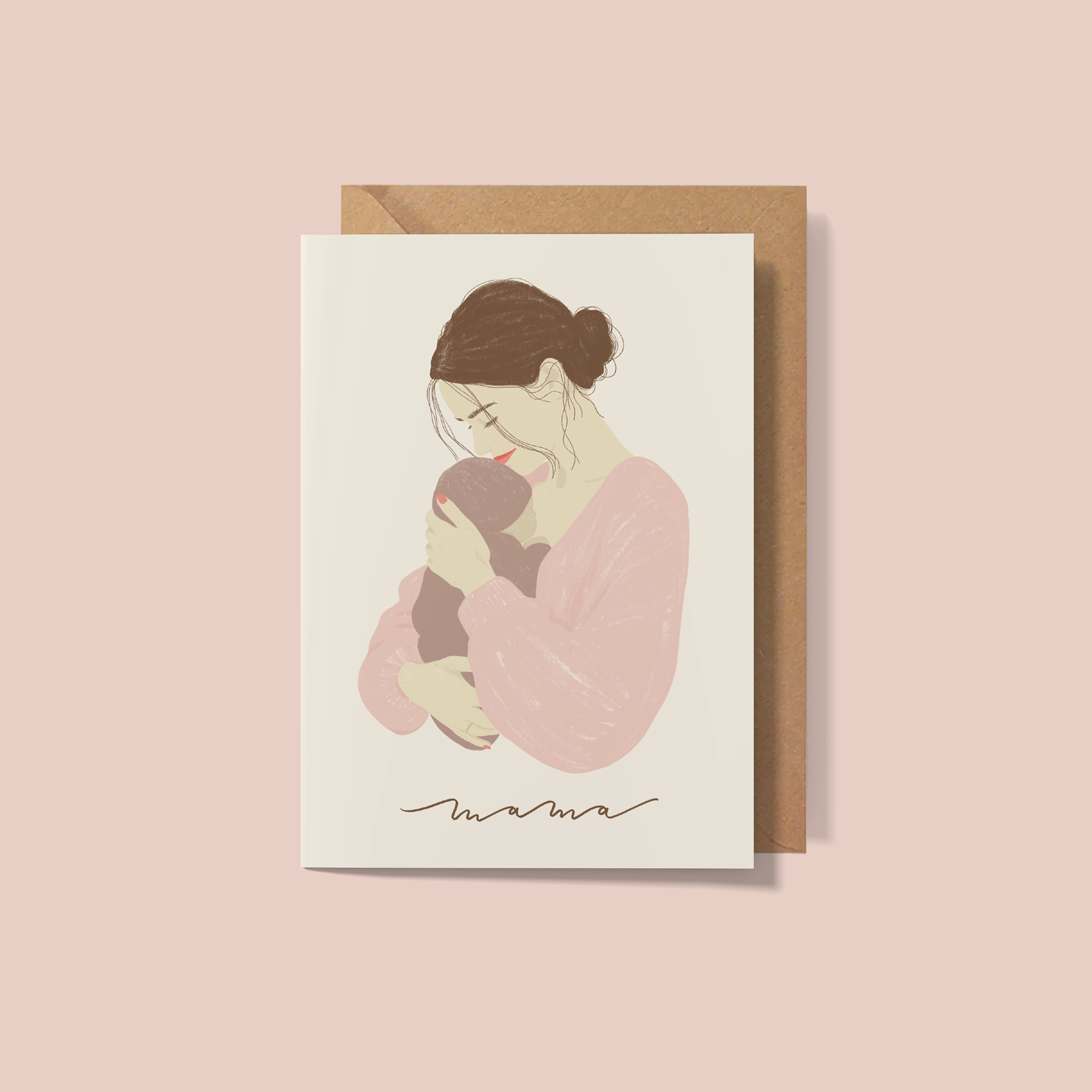 Voščilnica Ilustracija Mama Vida Igličar